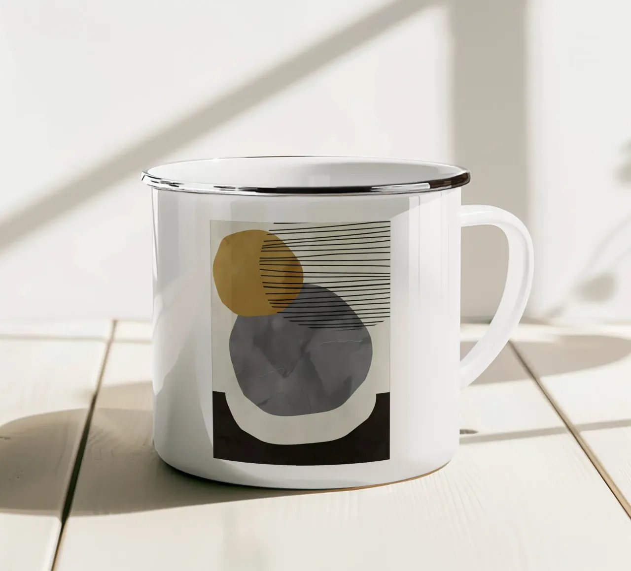 ASTRATTO ORGANICO 42A tazza in smalto da Rebecca Clark Wyrick