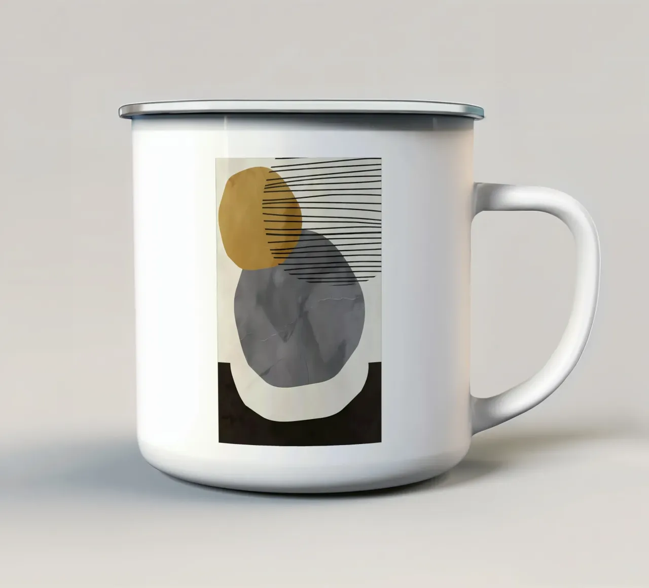 ASTRATTO ORGANICO 42A tazza in smalto da Rebecca Clark Wyrick