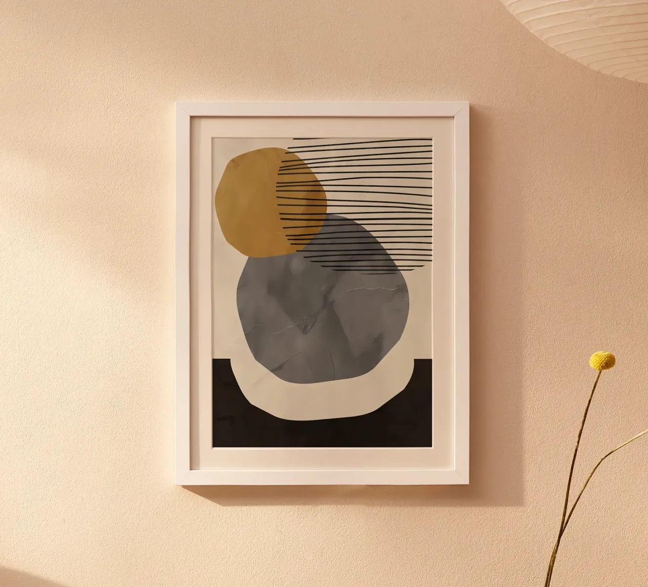 ORGANIC ABSTRACT 42A poster with aluminum frame by Rebecca Clark Wyrick