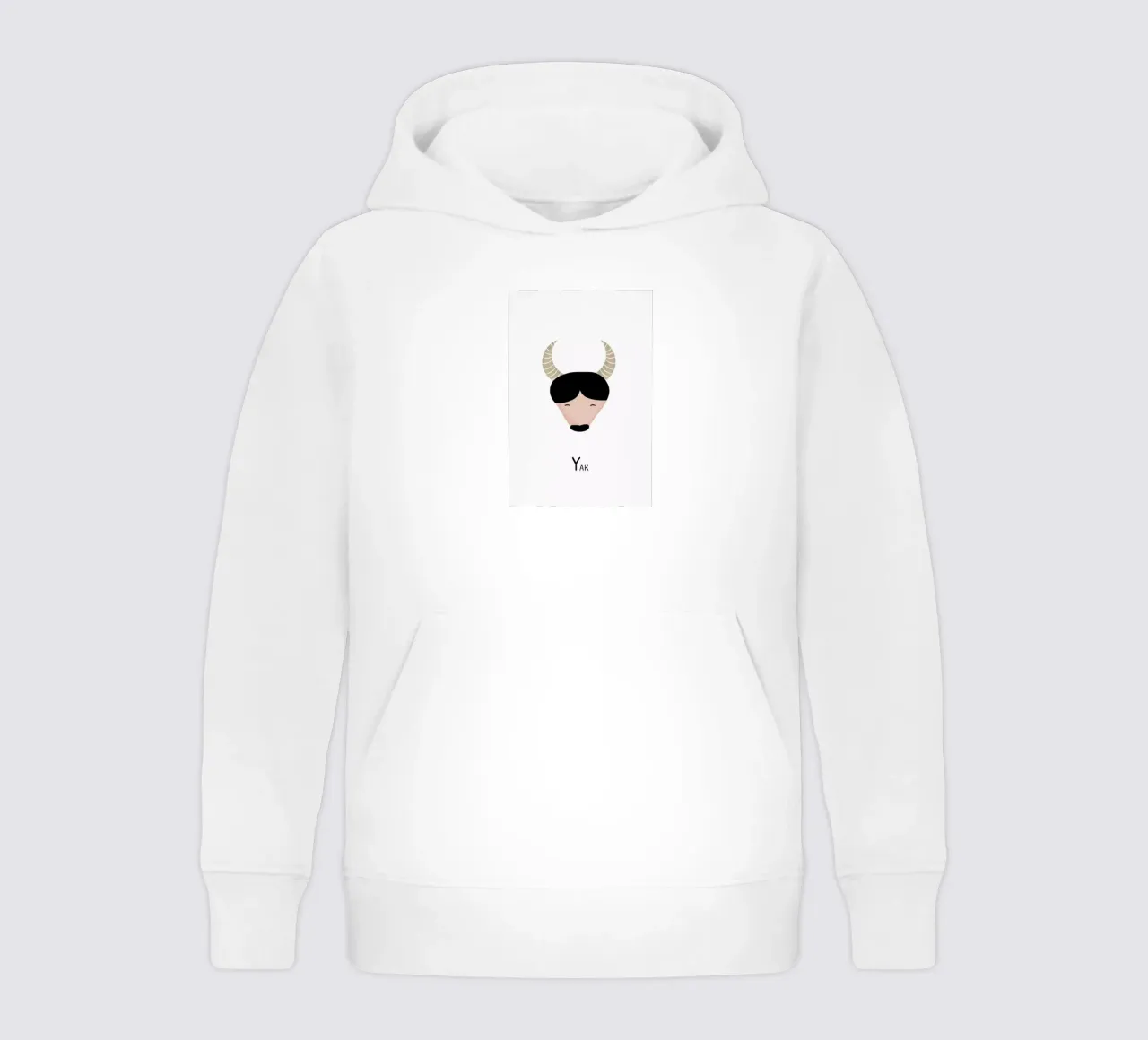 Y for Yak felpa bambino con cappuccio da Little Flourishes