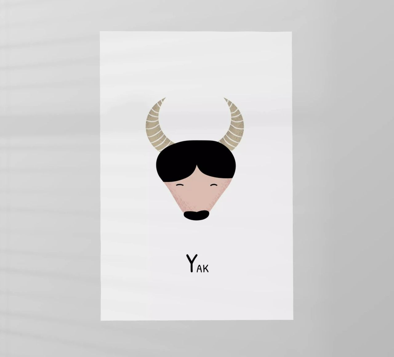 Y for Yak pellicola backlit da Little Flourishes