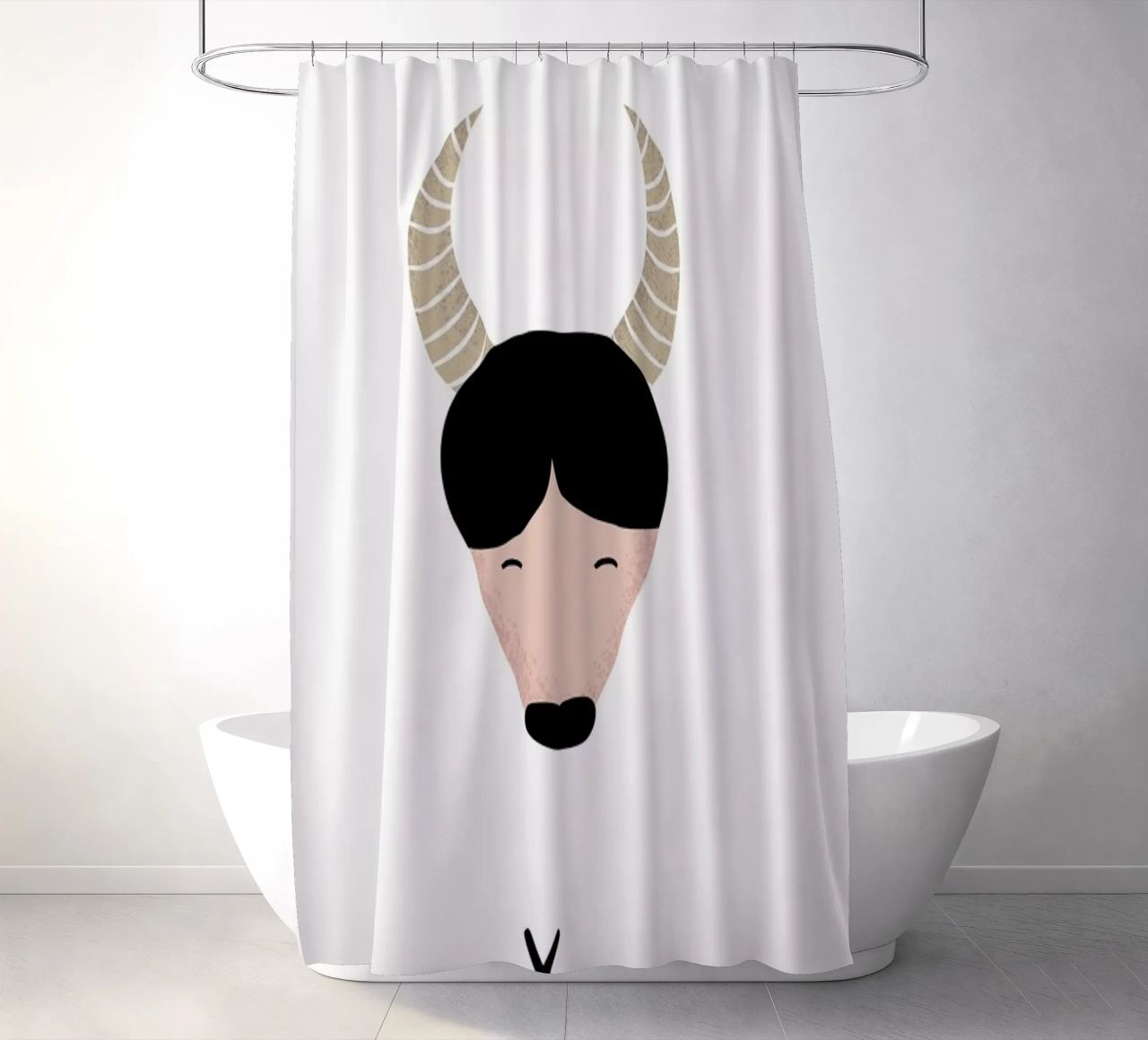 Y for Yak cortina de baño de Little Flourishes
