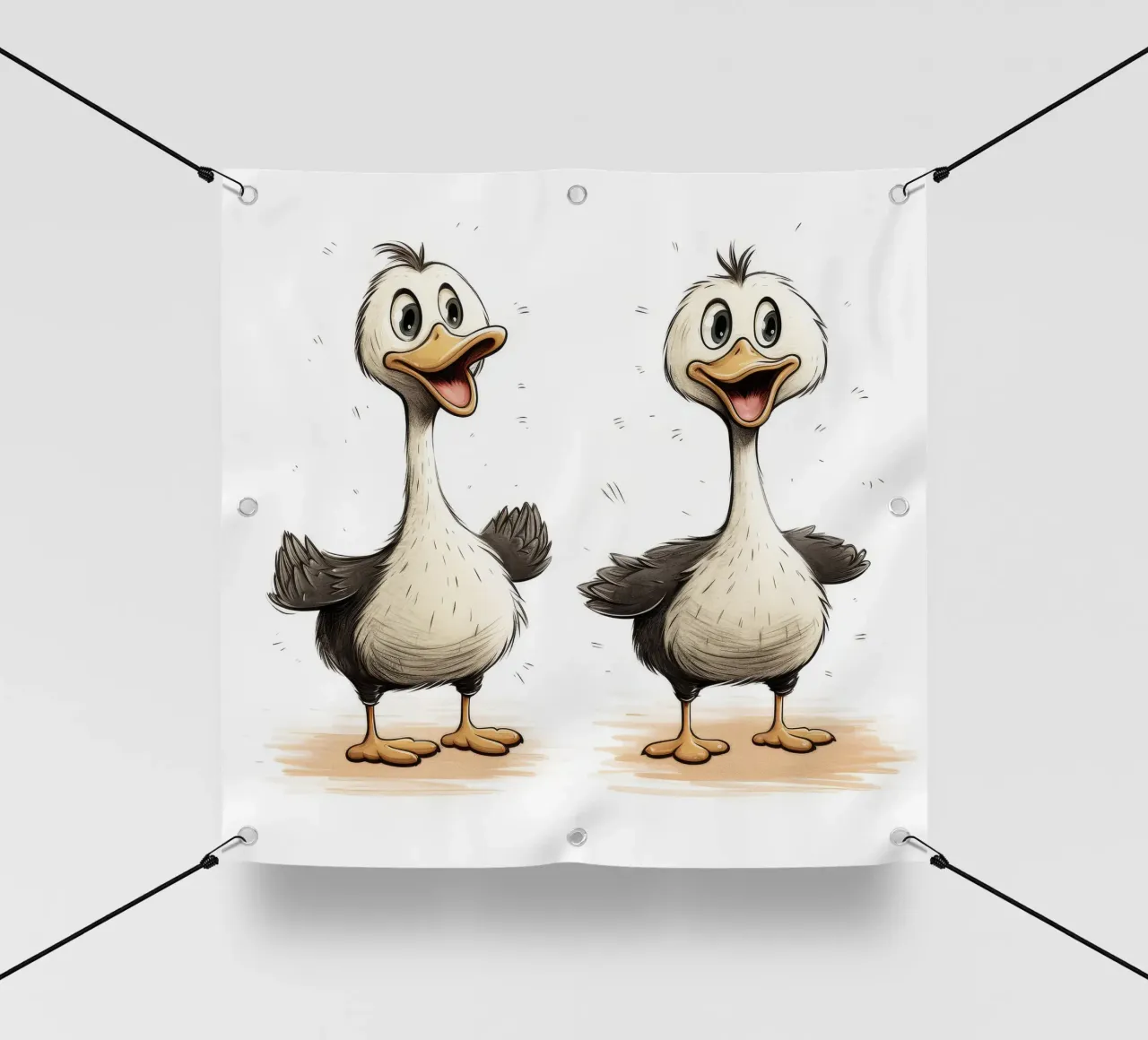 Retro Goose Duo telo in pvc da Funny Animals