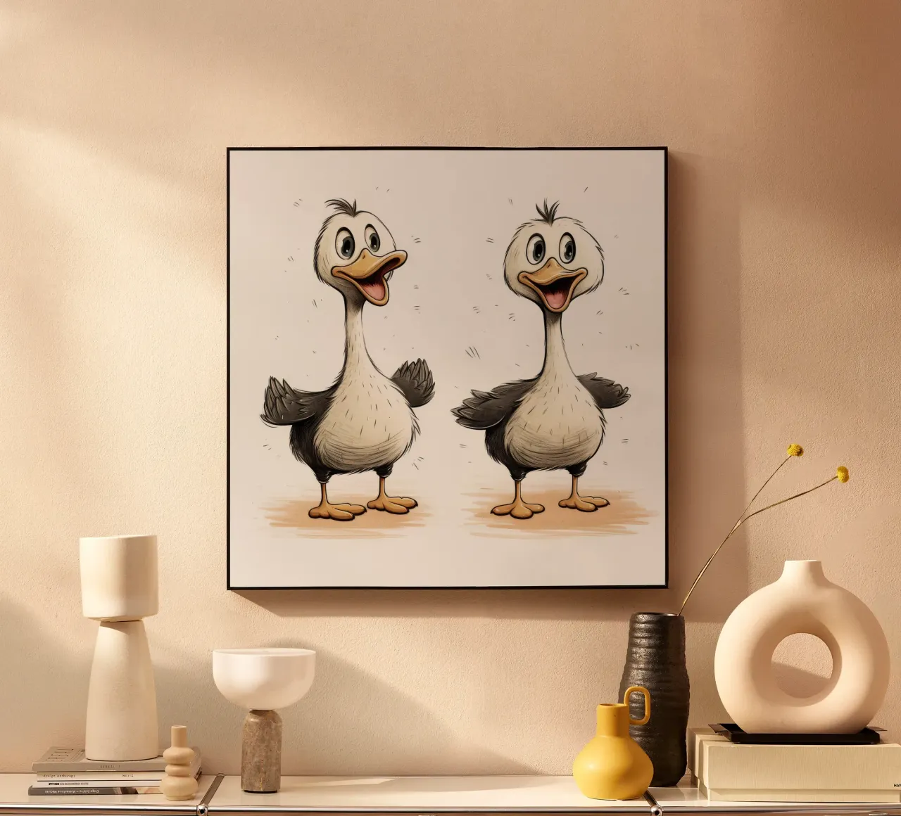 Retro Goose Duo plexiglass da Funny Animals