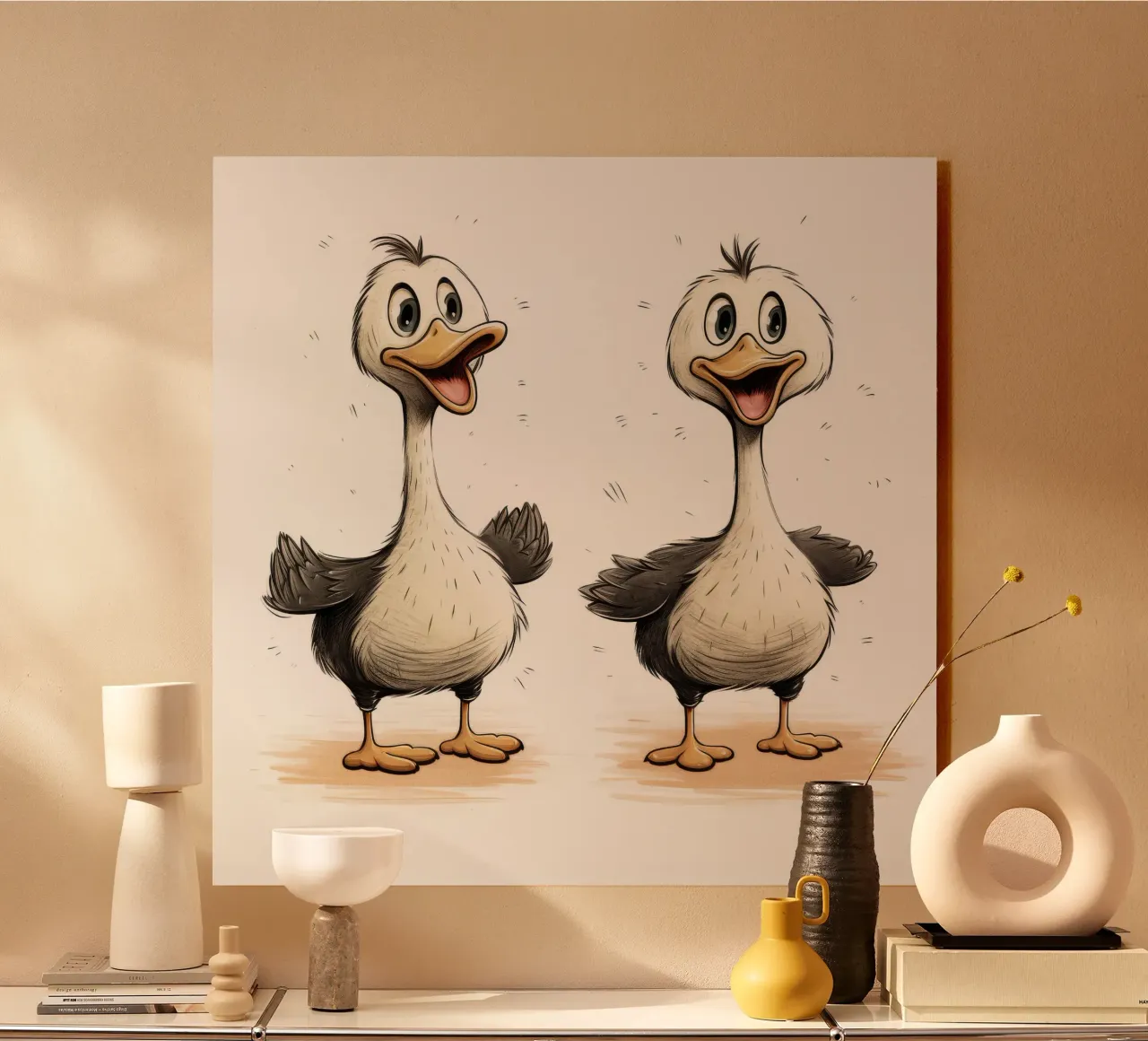Retro Goose Duo plexiglass da Funny Animals
