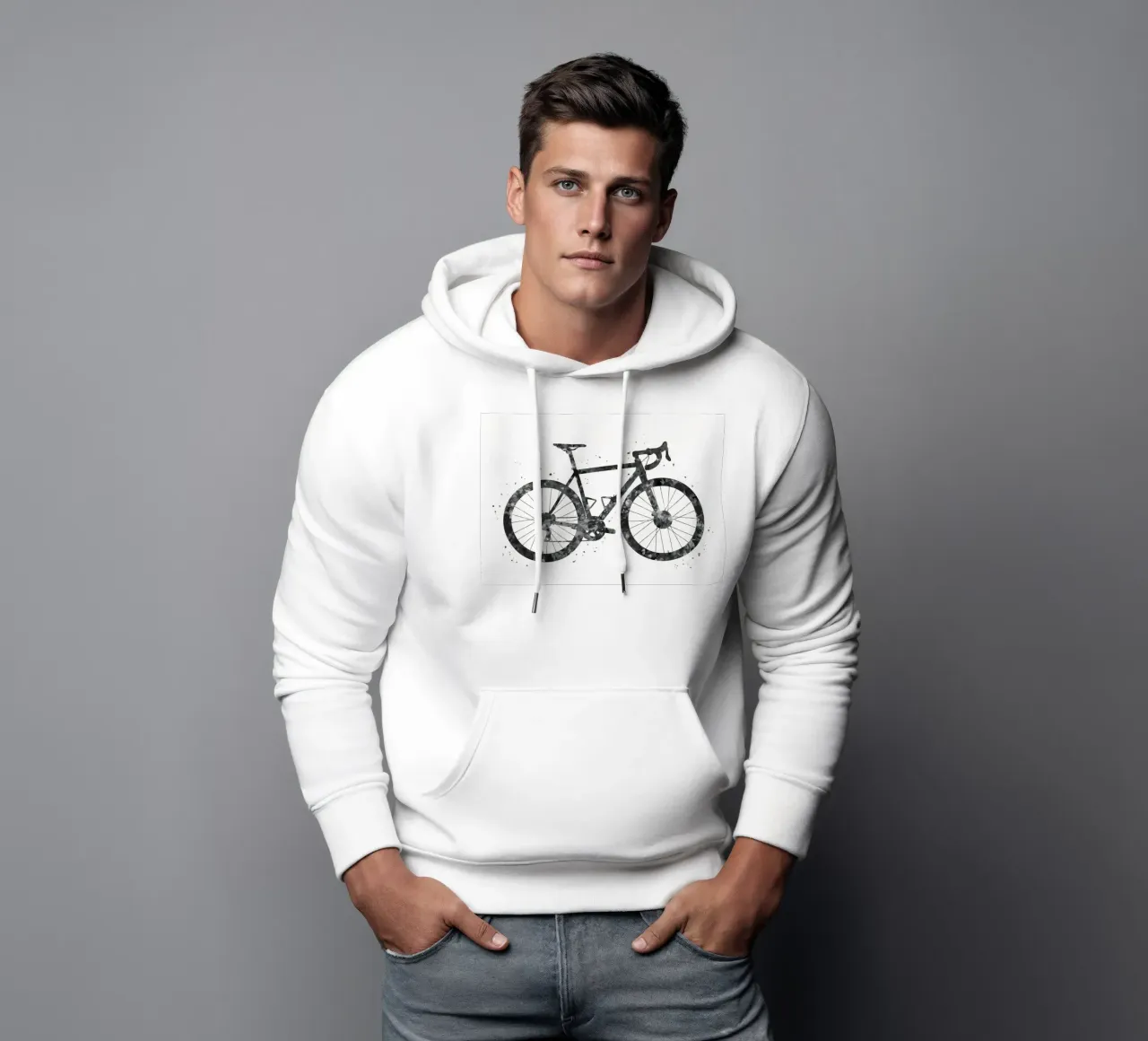 Bicicletta da strada felpa con cappuccio da Albert S Jacob