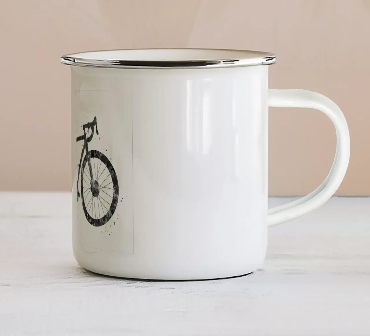 Bicicletta da strada tazza in smalto da Albert S Jacob
