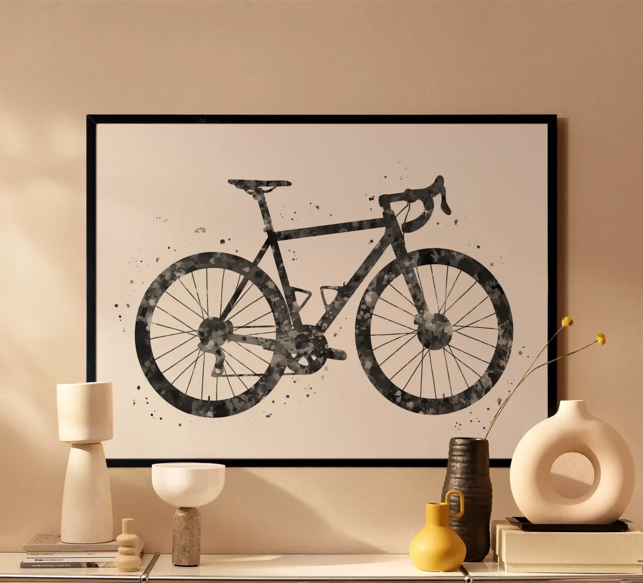 Bicicletta da strada poster con telaio in alluminio da Albert S Jacob