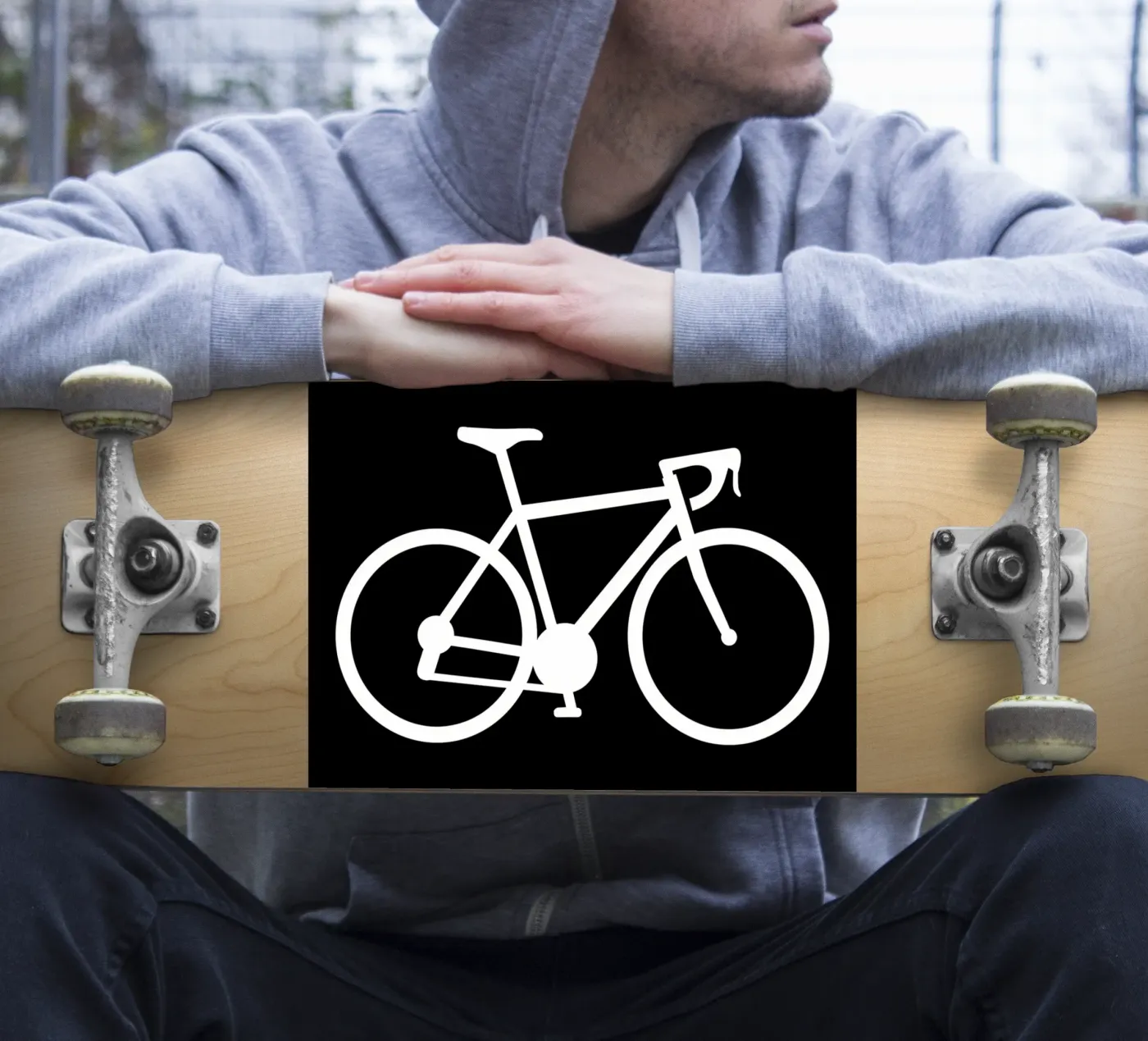 Fiets sticker van Albert S Jacob