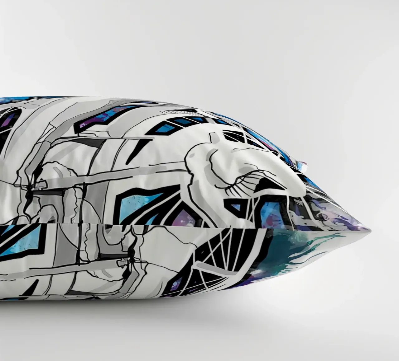 cycling silhouette 18 decorative cushion by Albert S Jacob
