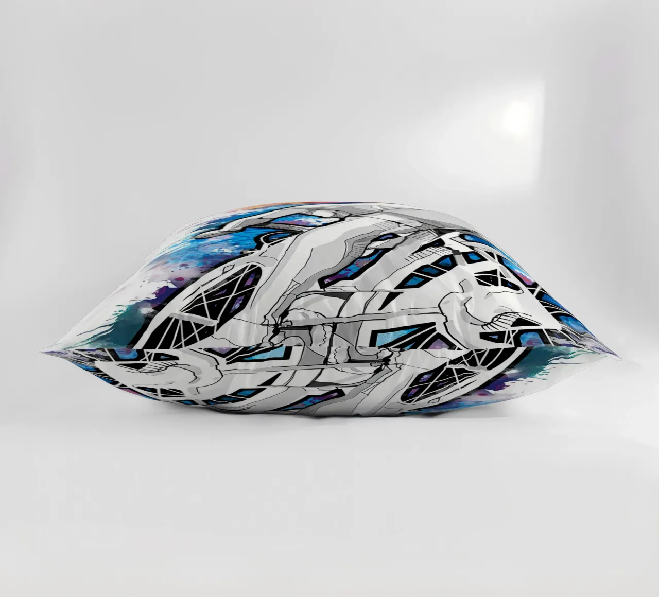 cycling silhouette 18 decorative cushion by Albert S Jacob
