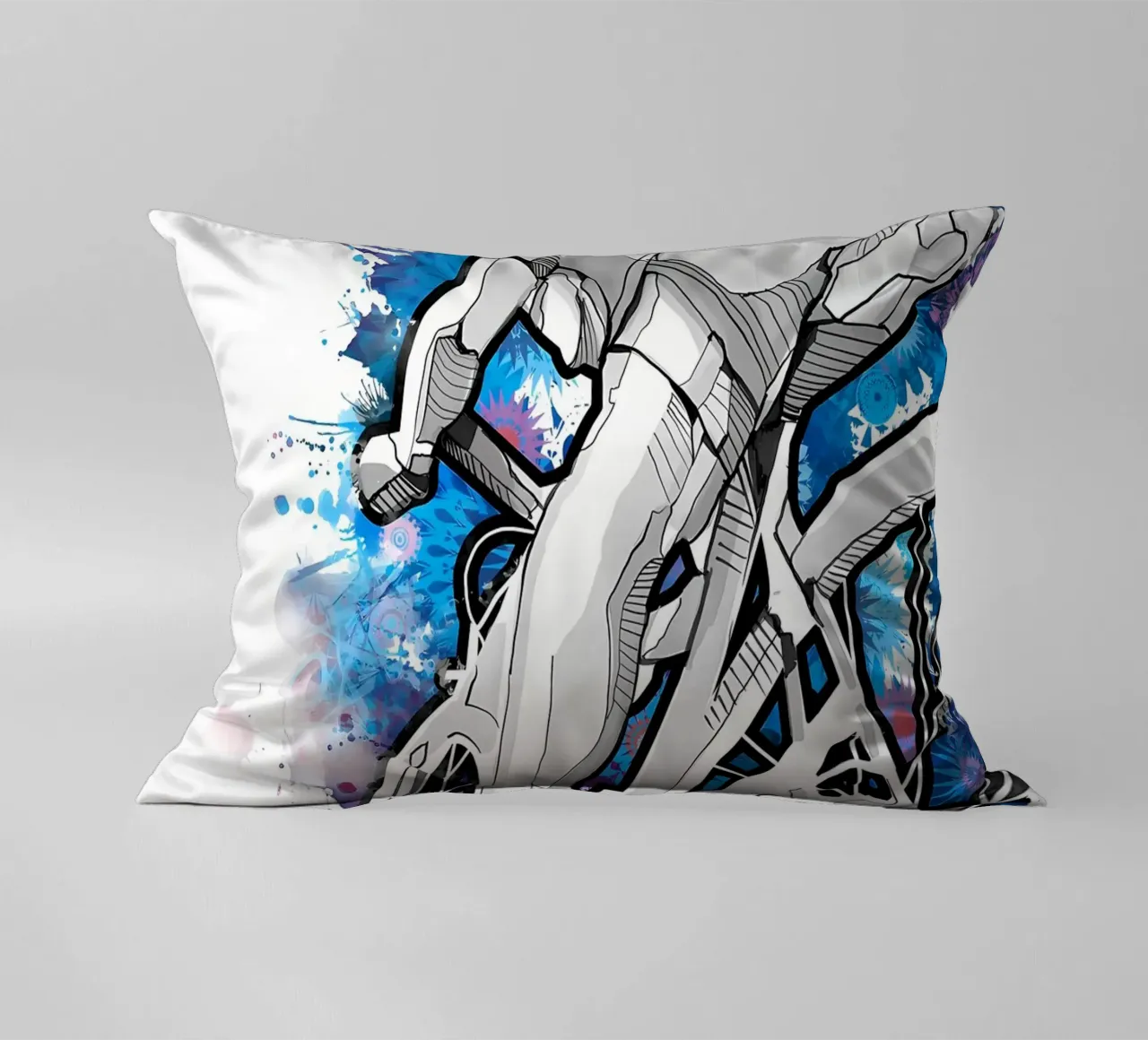 cycling silhouette 18 decorative cushion by Albert S Jacob