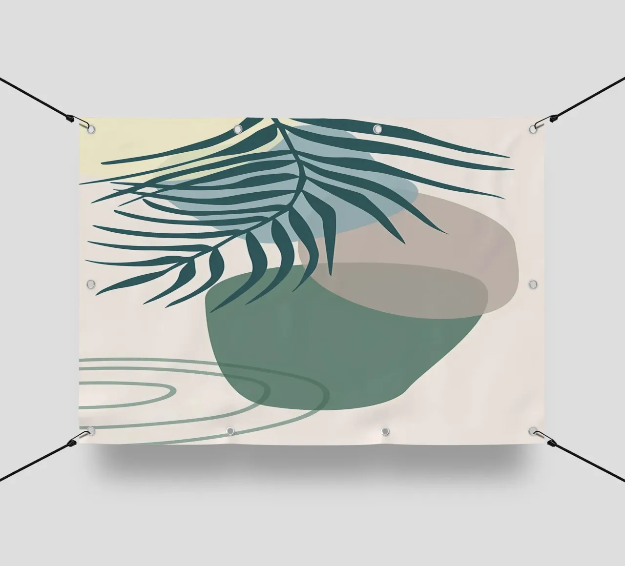 Foglie botaniche astratte telo in pvc da Rebecca Clark Wyrick