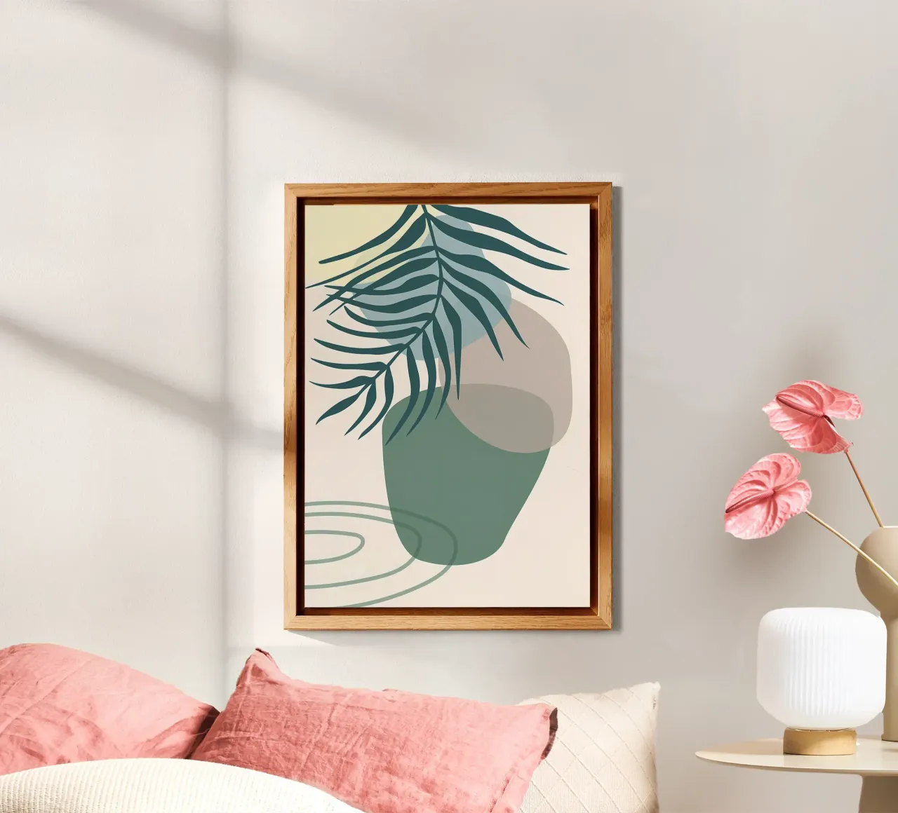 Botanical leaf abstractart alu-dibond by Rebecca Clark Wyrick