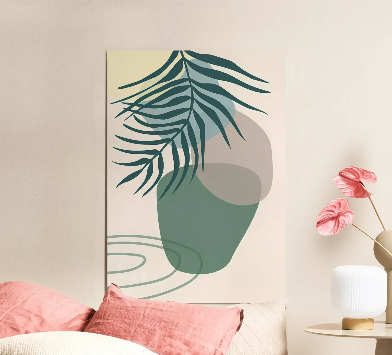 Botanical leaf abstractart alu-dibond by Rebecca Clark Wyrick