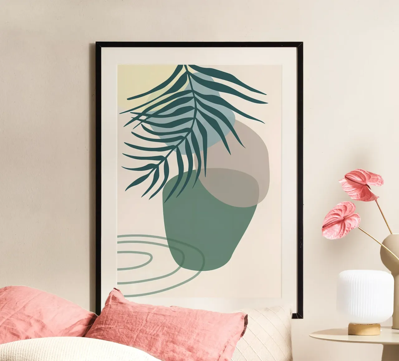 Foglie botaniche astratte poster da Rebecca Clark Wyrick