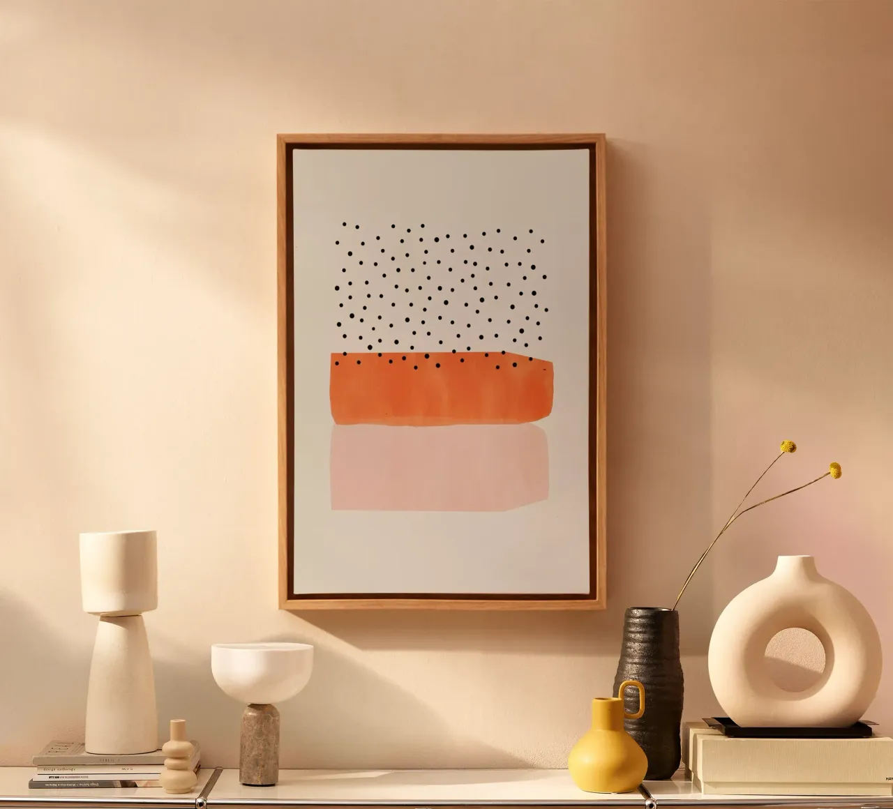 Mist canvas met Baklijst van Pure