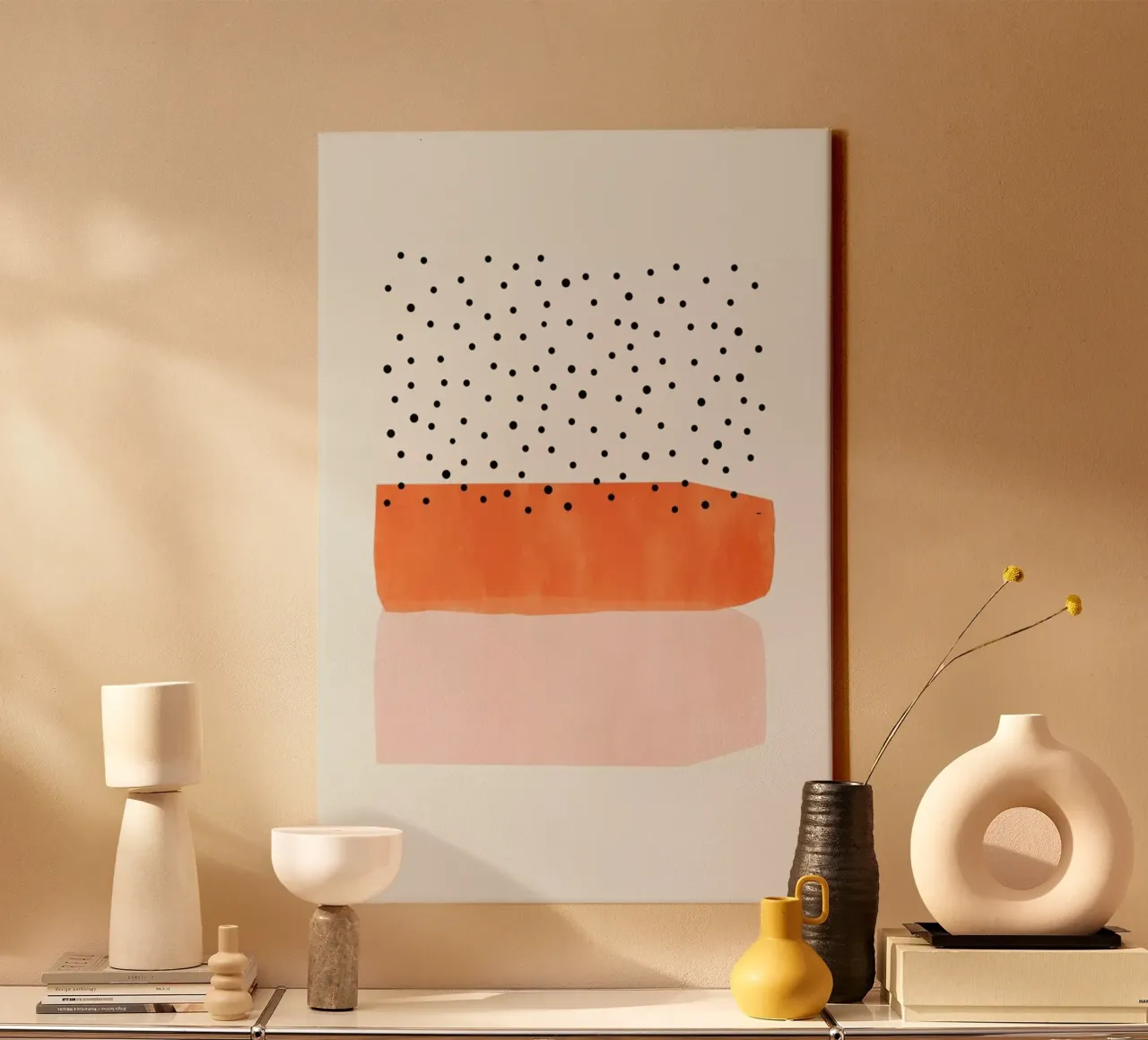 Mist canvas met Baklijst van Pure
