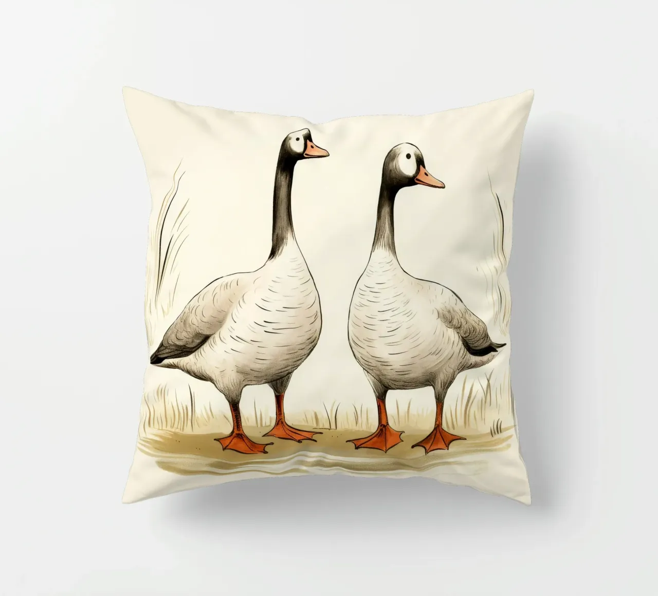 Retro Goose Duo cuscino da Funny Animals