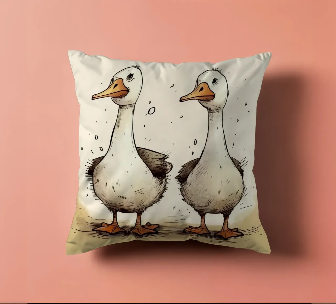 Retro Goose Duo cuscino da Funny Animals