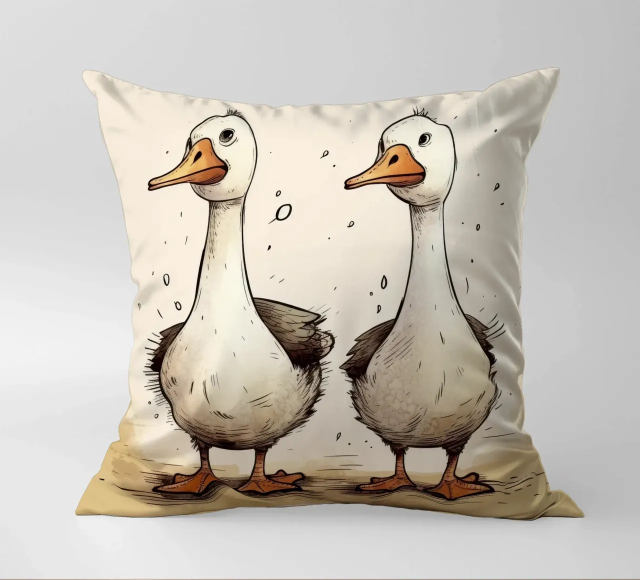 Retro Goose Duo cuscino da Funny Animals