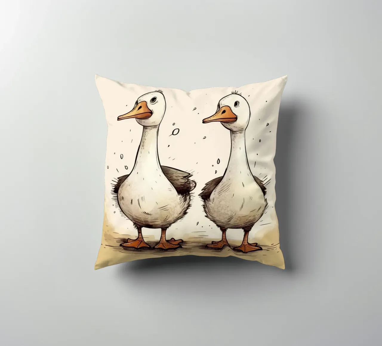 Retro Goose Duo cuscino da Funny Animals