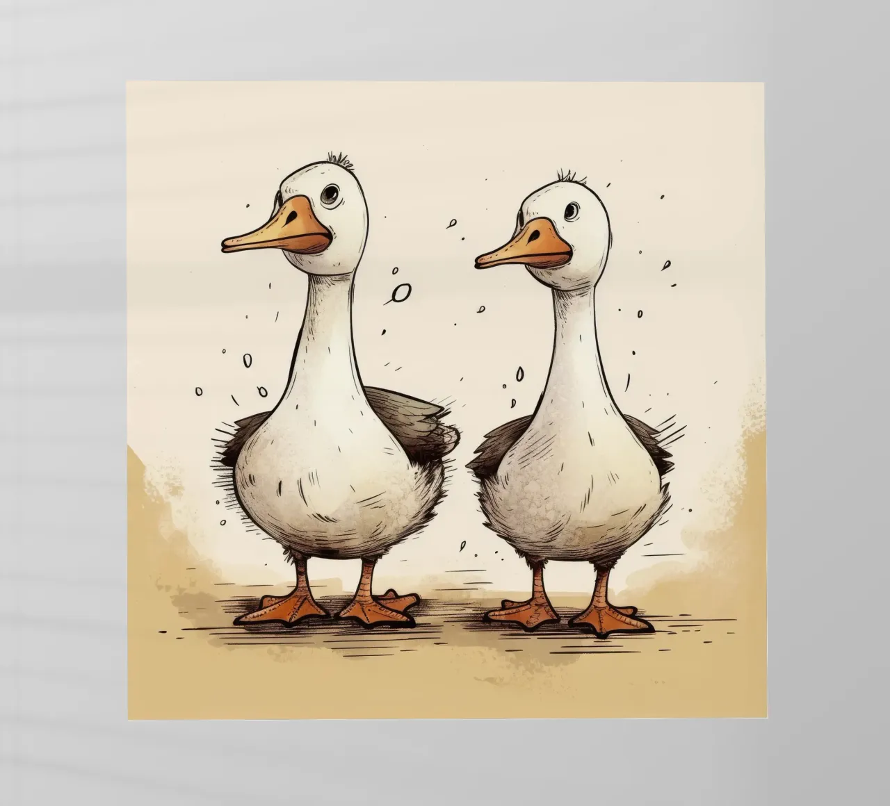 Retro Goose Duo pellicola backlit da Funny Animals