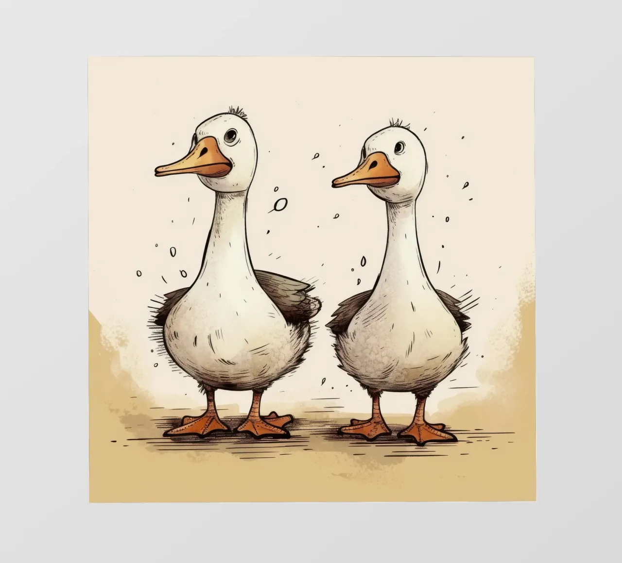 Retro Goose Duo pellicola backlit da Funny Animals