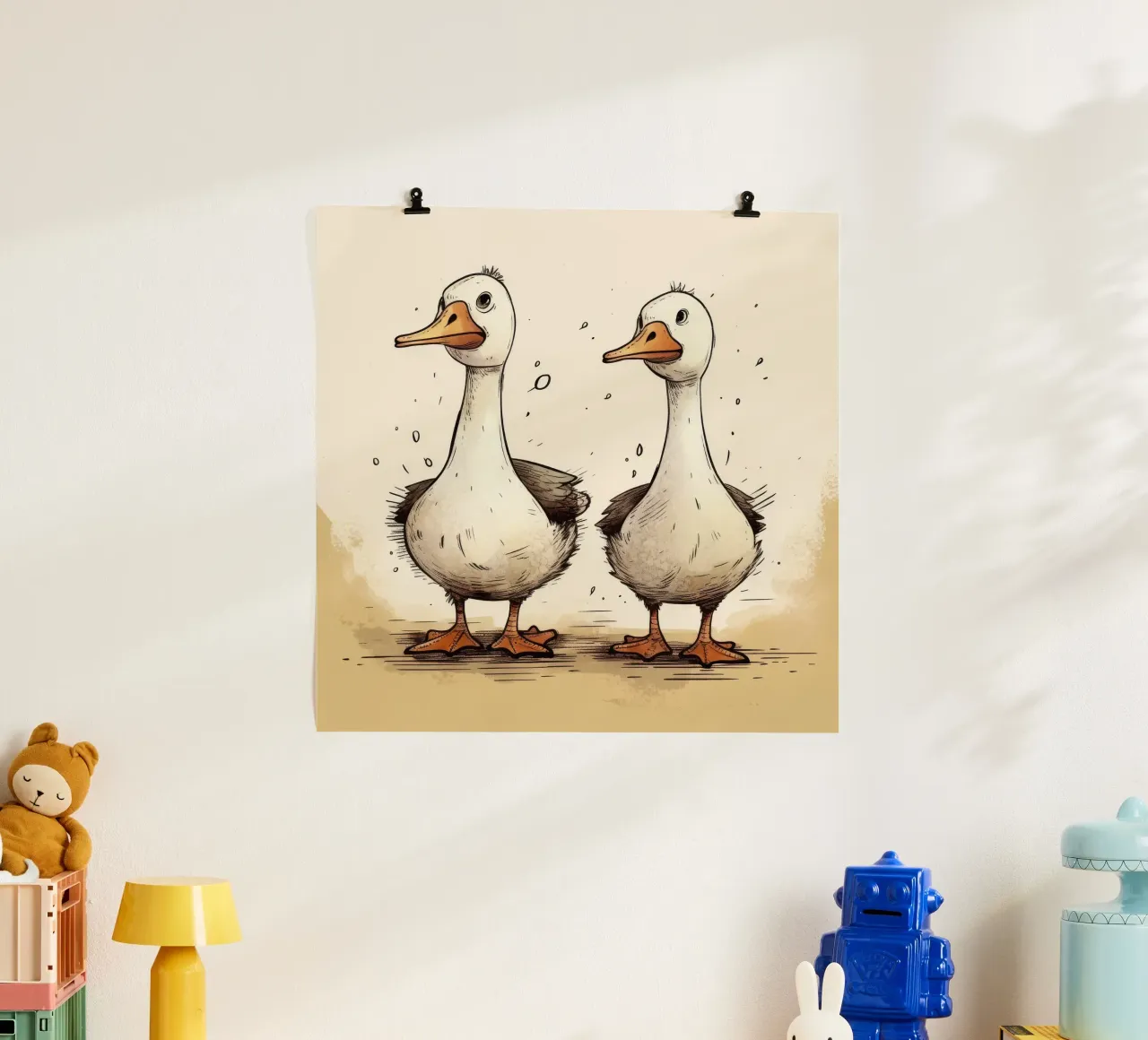 Retro Goose Duo carta hahnemühle da Funny Animals