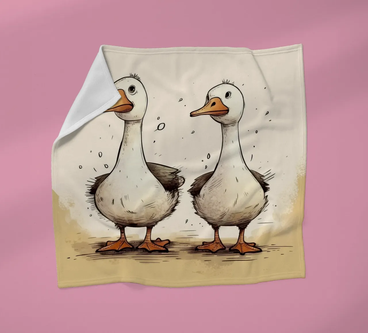 Retro Goose Duo coperta in pile da Funny Animals