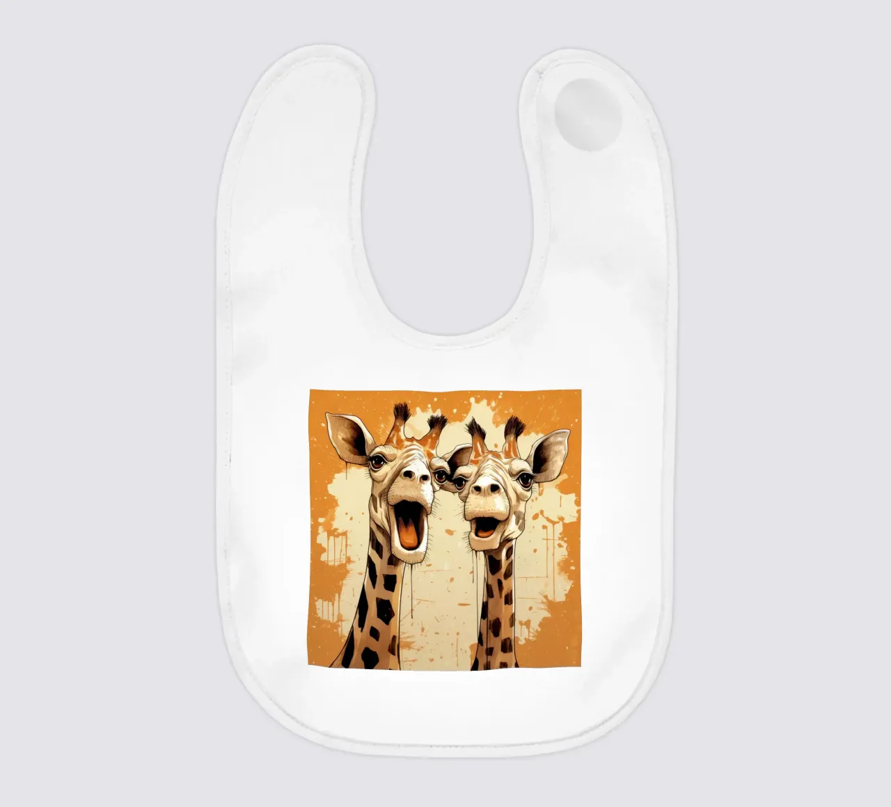 Retro Giraffe Duo bavaglino da Funny Animals