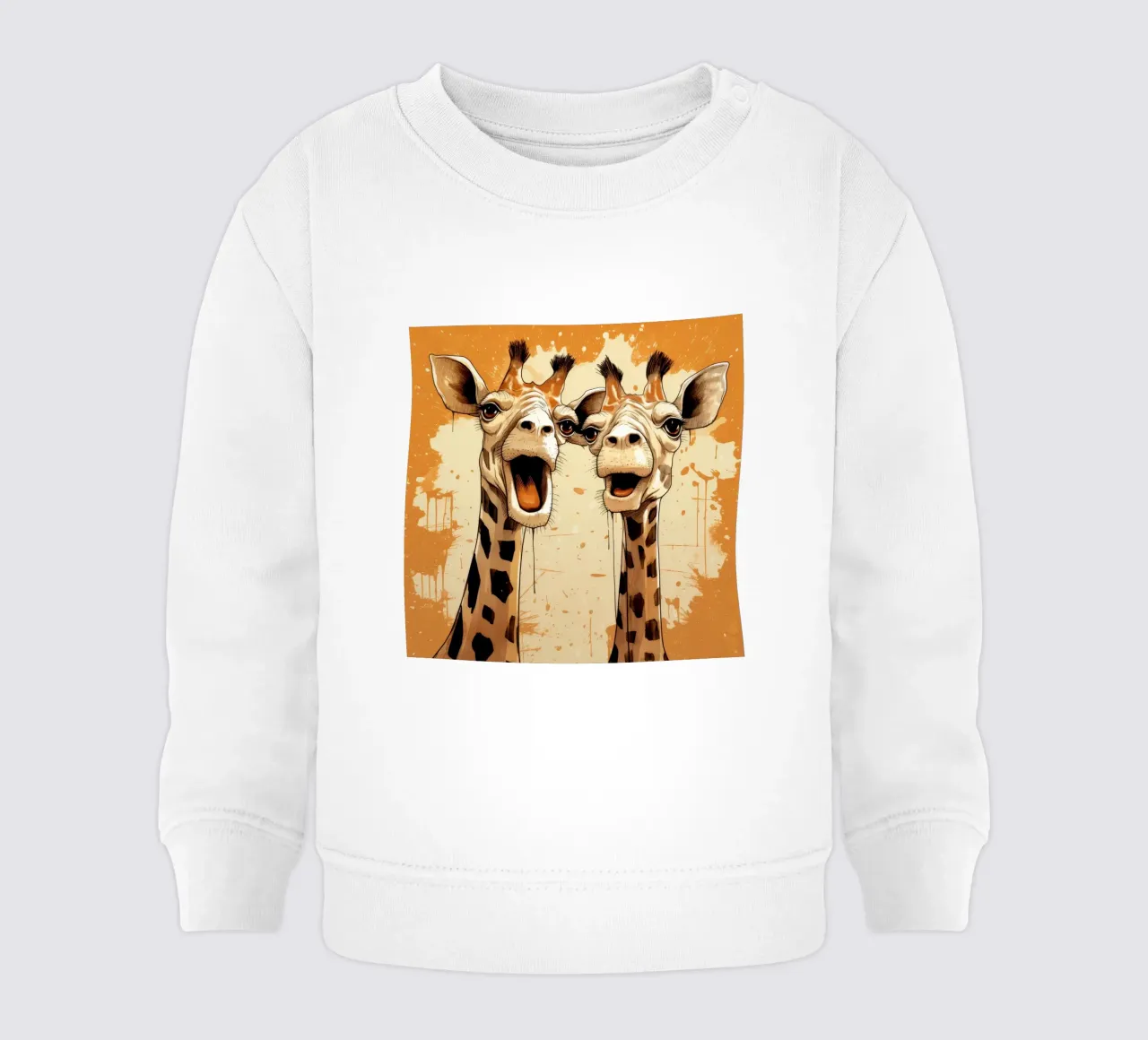 Retro Giraffe Duo felpa neonato da Funny Animals