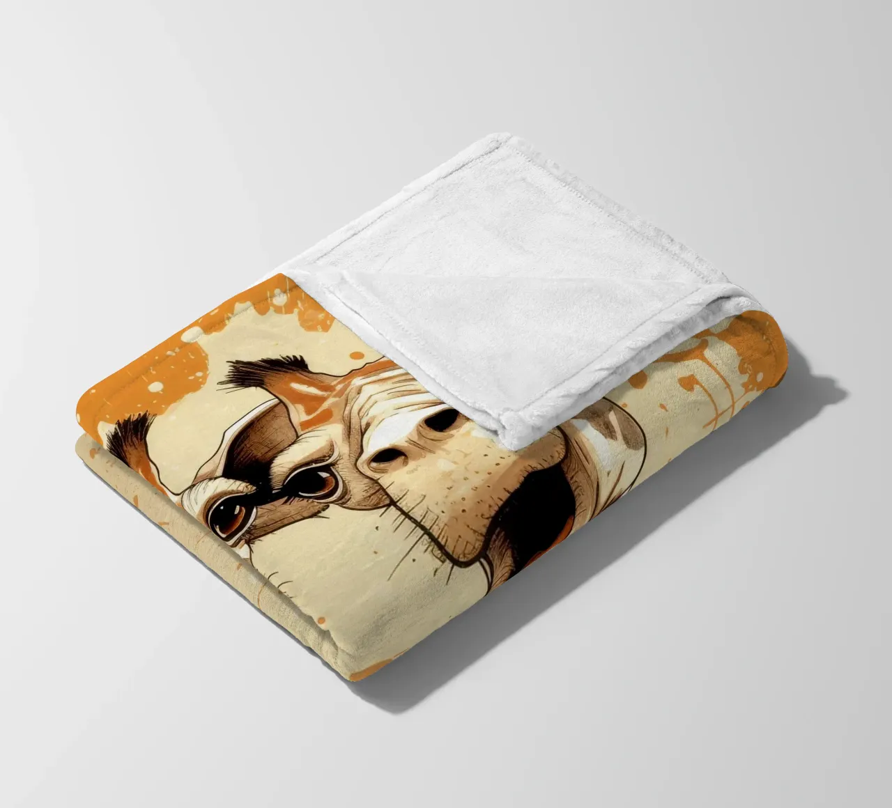 Retro Giraffe Duo coperta in pile da Funny Animals
