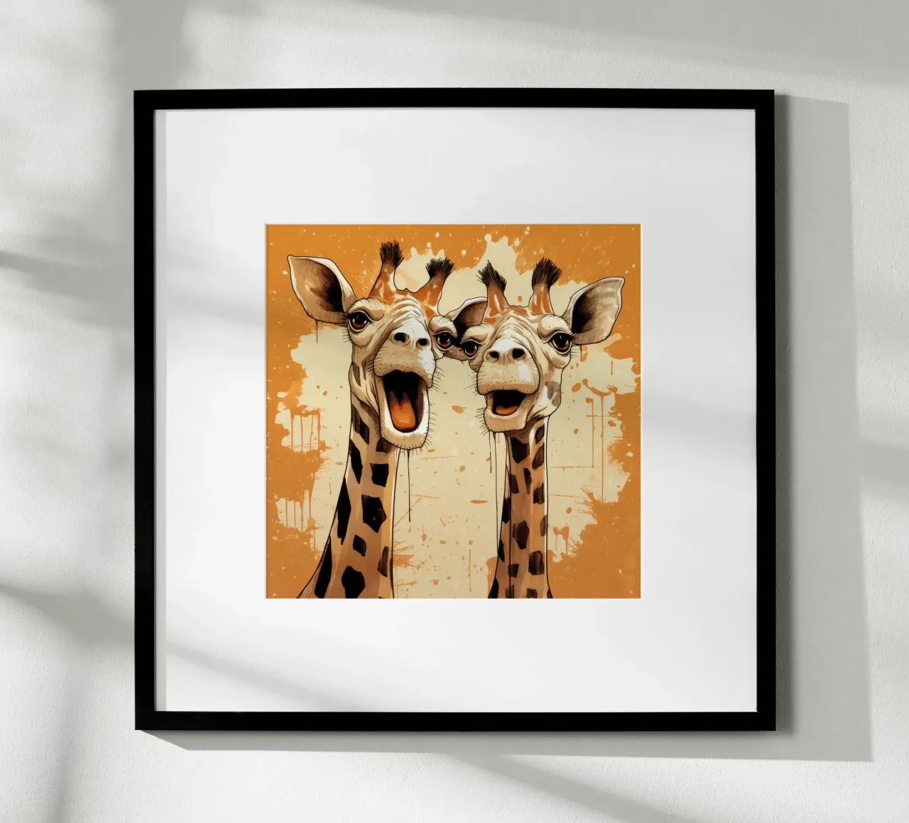 Retro Giraffe Duo carta hahnemühle da Funny Animals