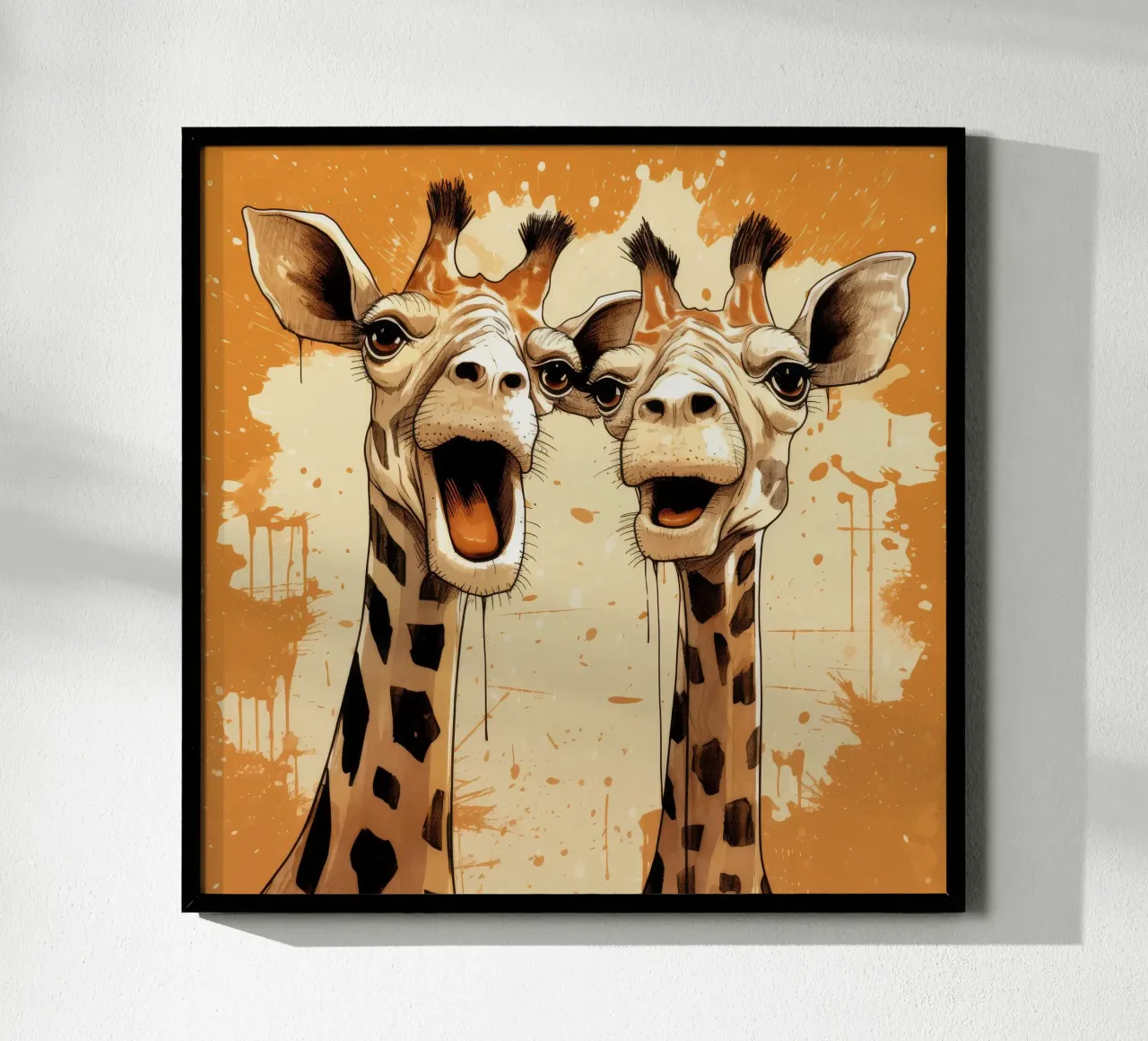 Retro Giraffe Duo carta hahnemühle da Funny Animals
