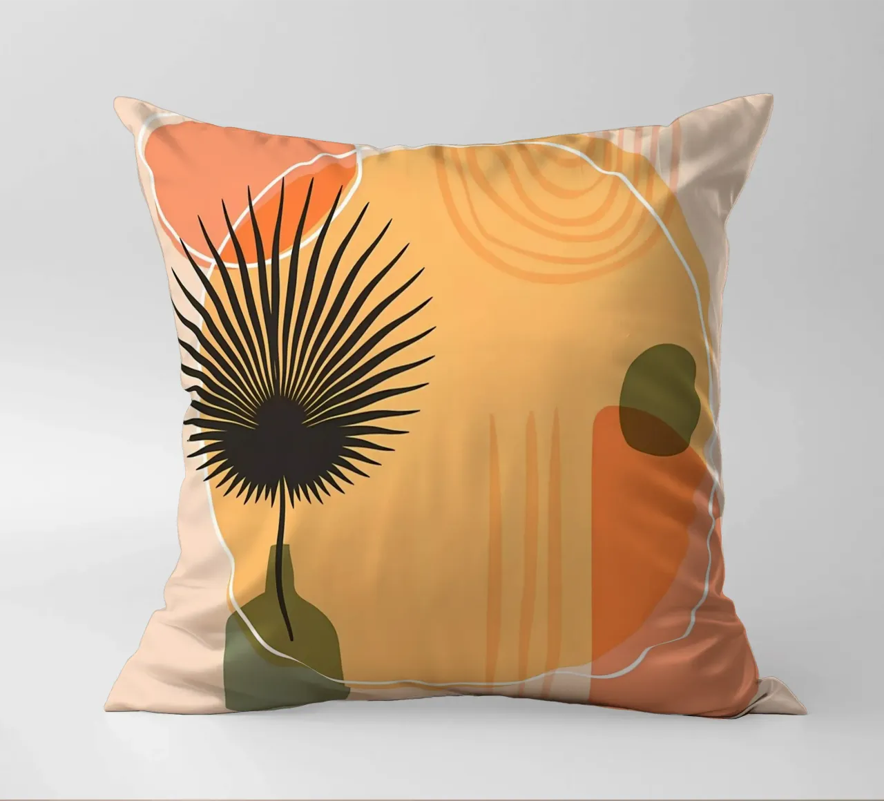 BohoMedio secolo botanico cuscino da Rebecca Clark Wyrick