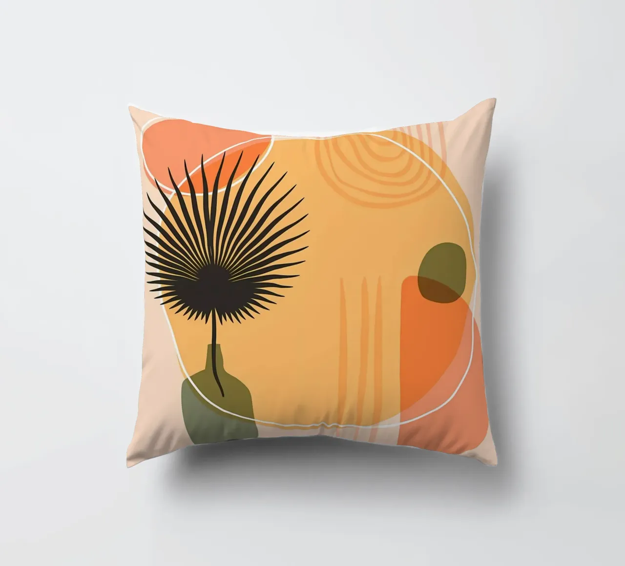 BohoMedio secolo botanico cuscino da Rebecca Clark Wyrick