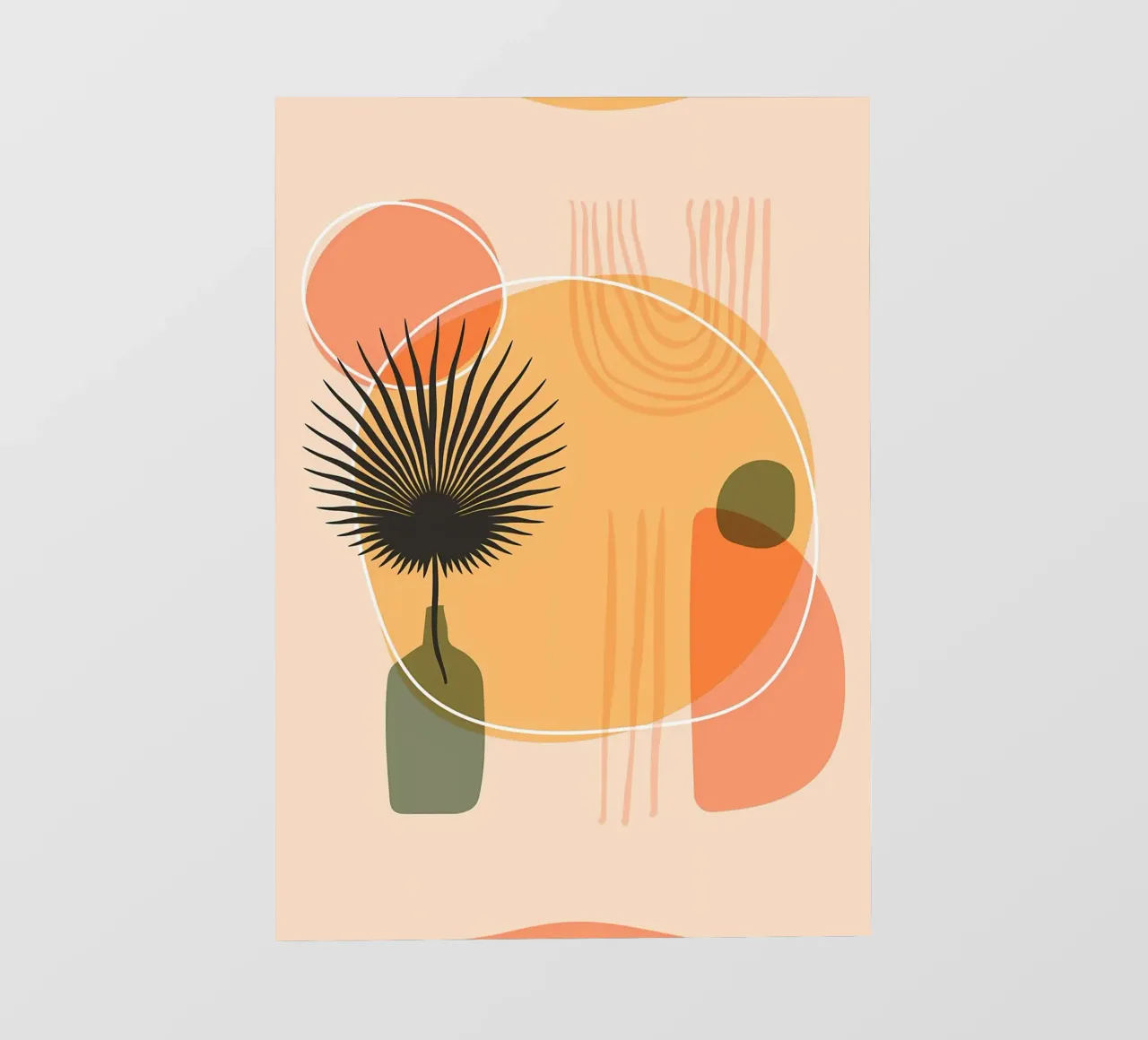 BohoMedio secolo botanico telo in pvc da Rebecca Clark Wyrick