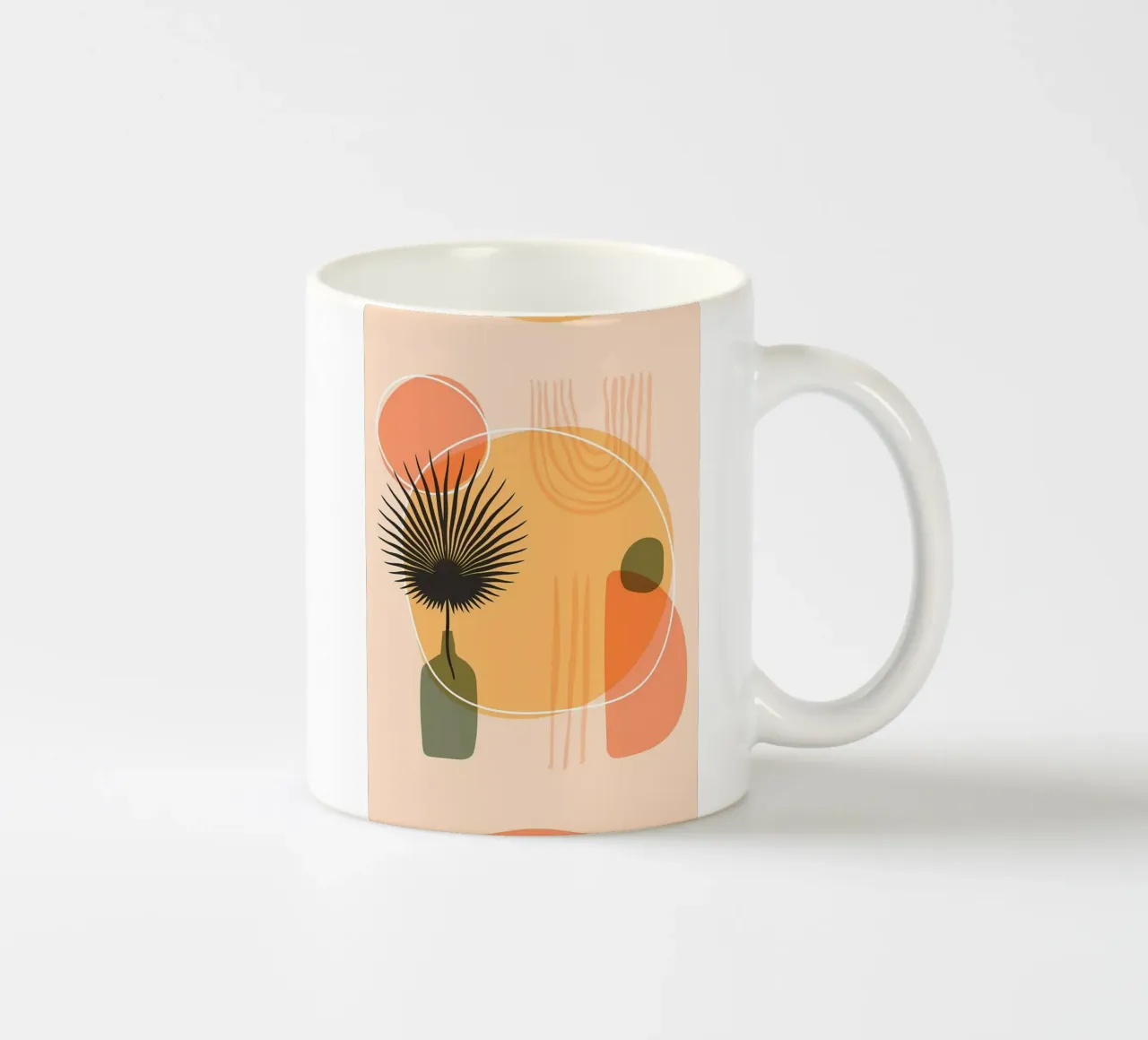 BohoMedio secolo botanico tazza in ceramica da Rebecca Clark Wyrick
