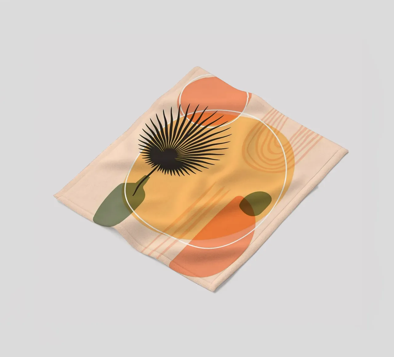 BohoMedio secolo botanico coperta in pile da Rebecca Clark Wyrick