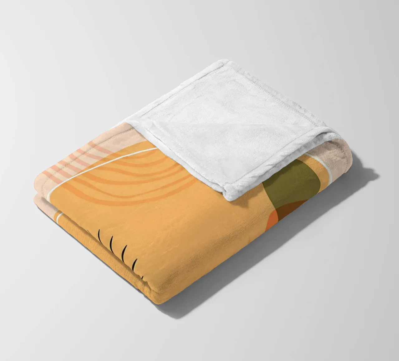 BohoMedio secolo botanico coperta in pile da Rebecca Clark Wyrick