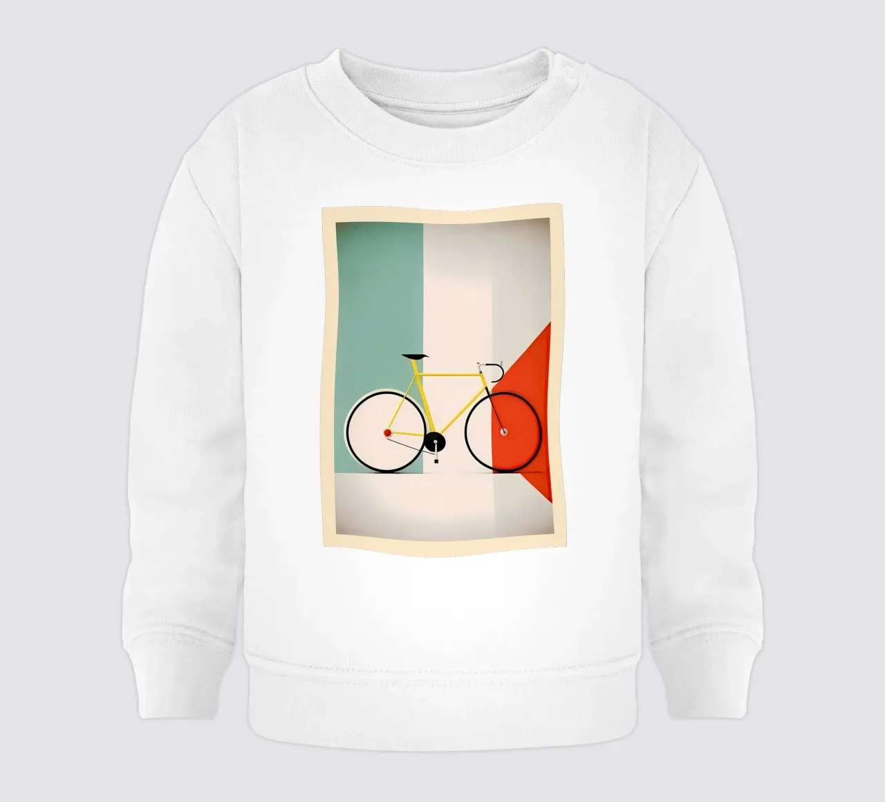 Bicycle Italy Mid Century Art baby sweatshirt by Albert S Jacob