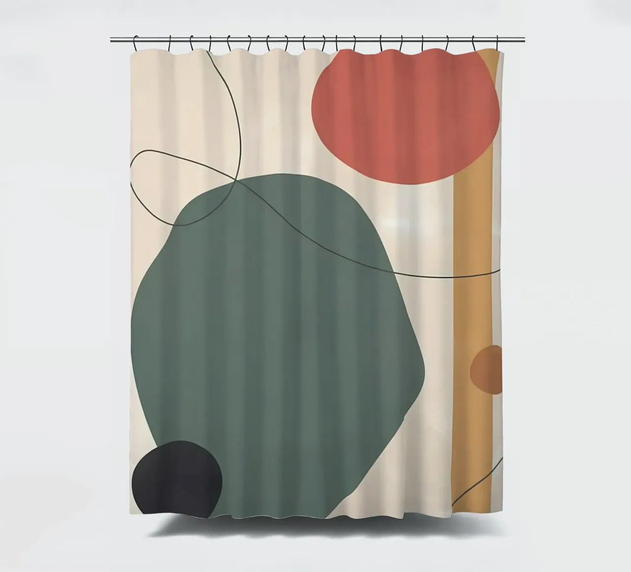 Abstracte Vormen Artistiek douchegordijn van Rebecca Clark Wyrick