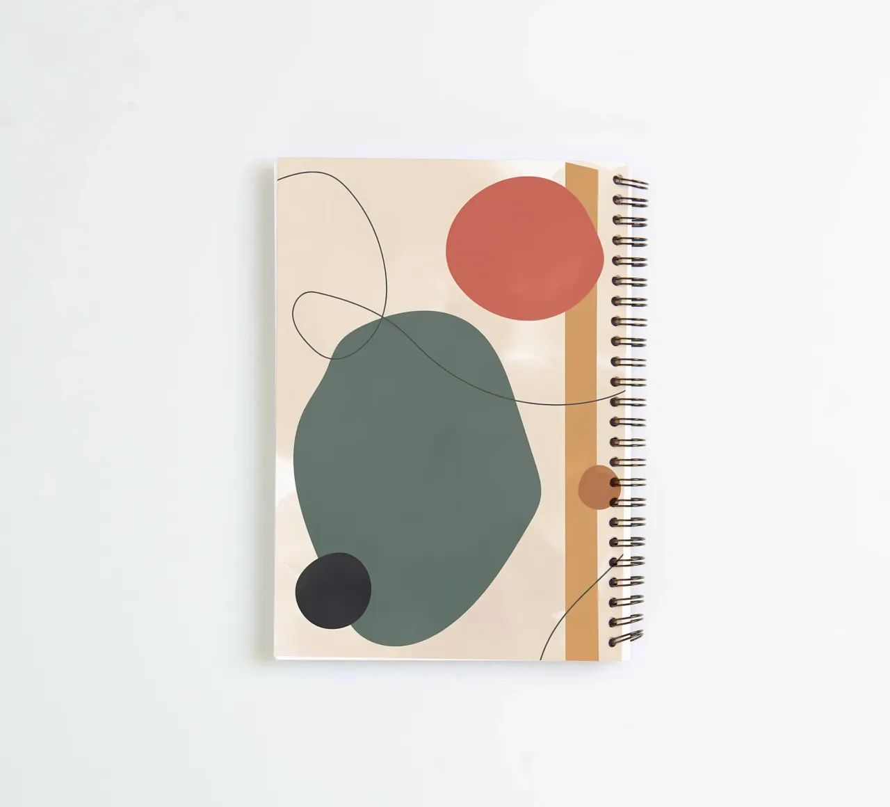 Abstracte Vormen Artistiek notitieboek met spiraal van Rebecca Clark Wyrick