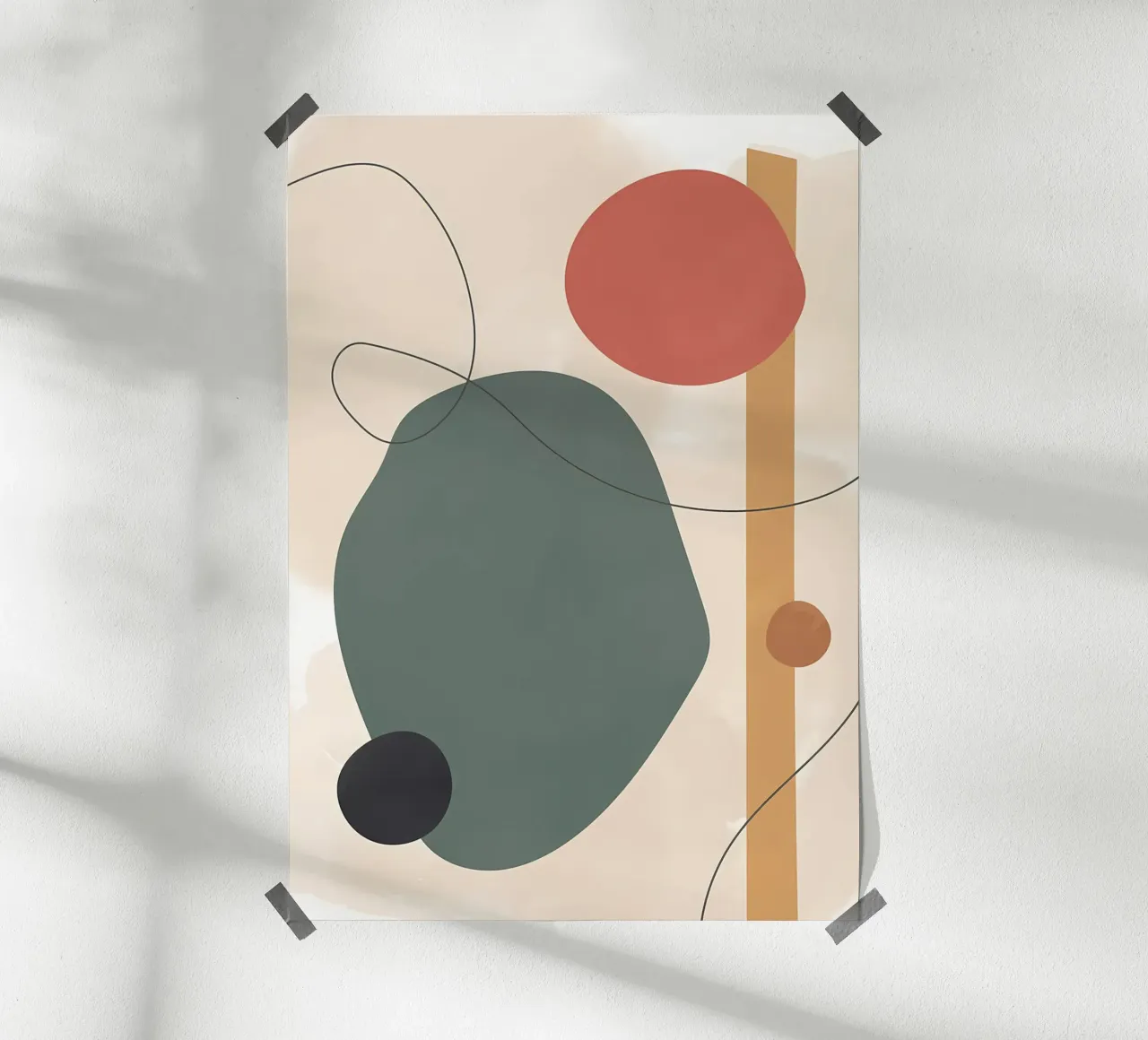 Abstract Shapes Artistic hahnemühle by Rebecca Clark Wyrick
