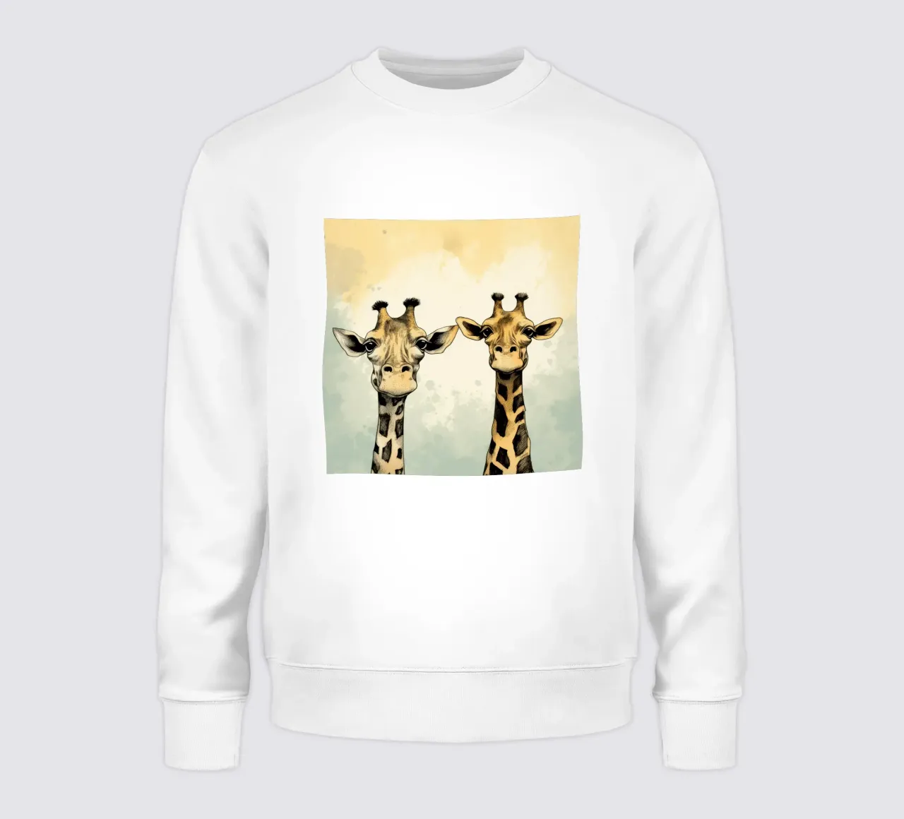 Dibujos animados retro divertidos de jirafas monas sudadera de Funny Animals