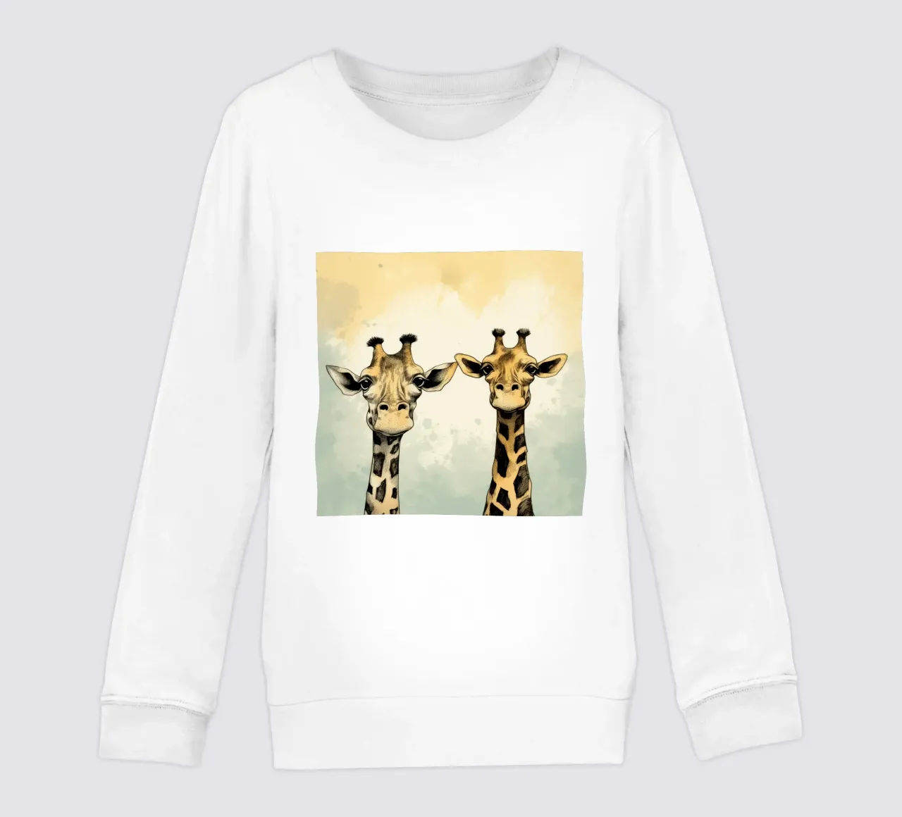 Cartoni animati retrò divertenti Giraffe carine felpa bambino da Funny Animals