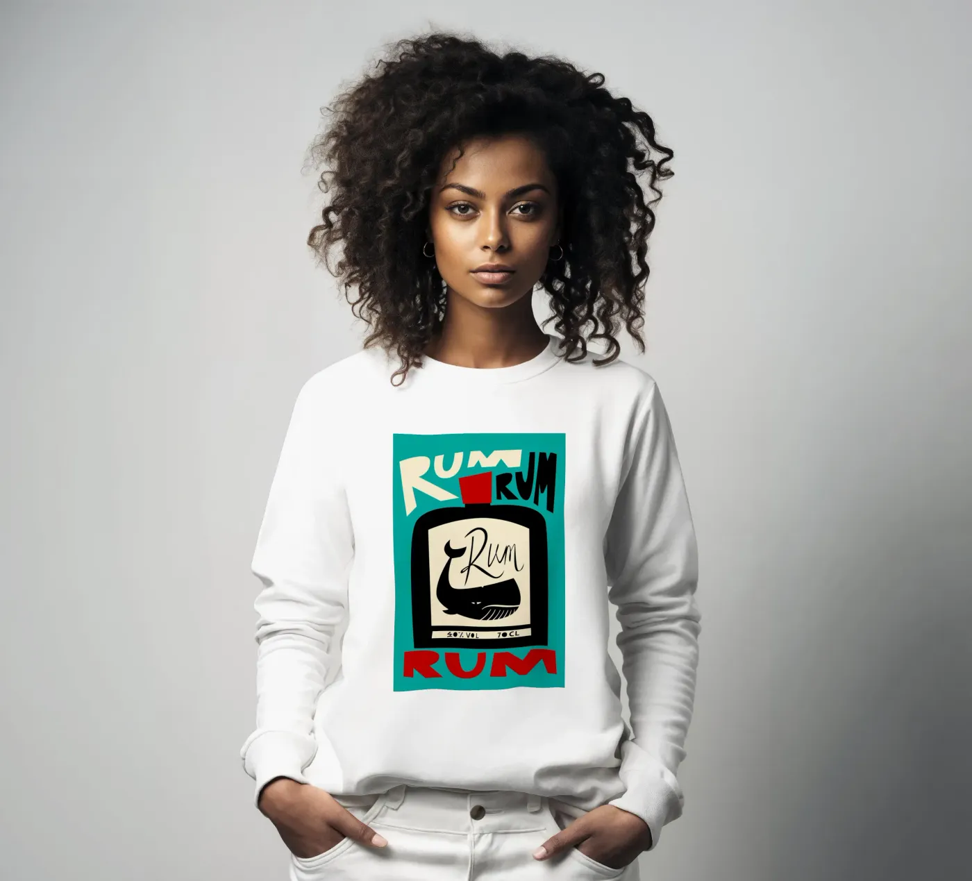 Rum sweatshirt van Fox & Velvet