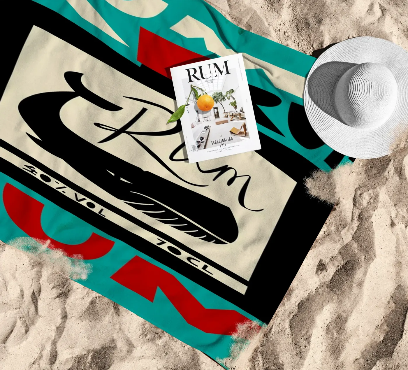 Rum serviette de plage de Fox & Velvet
