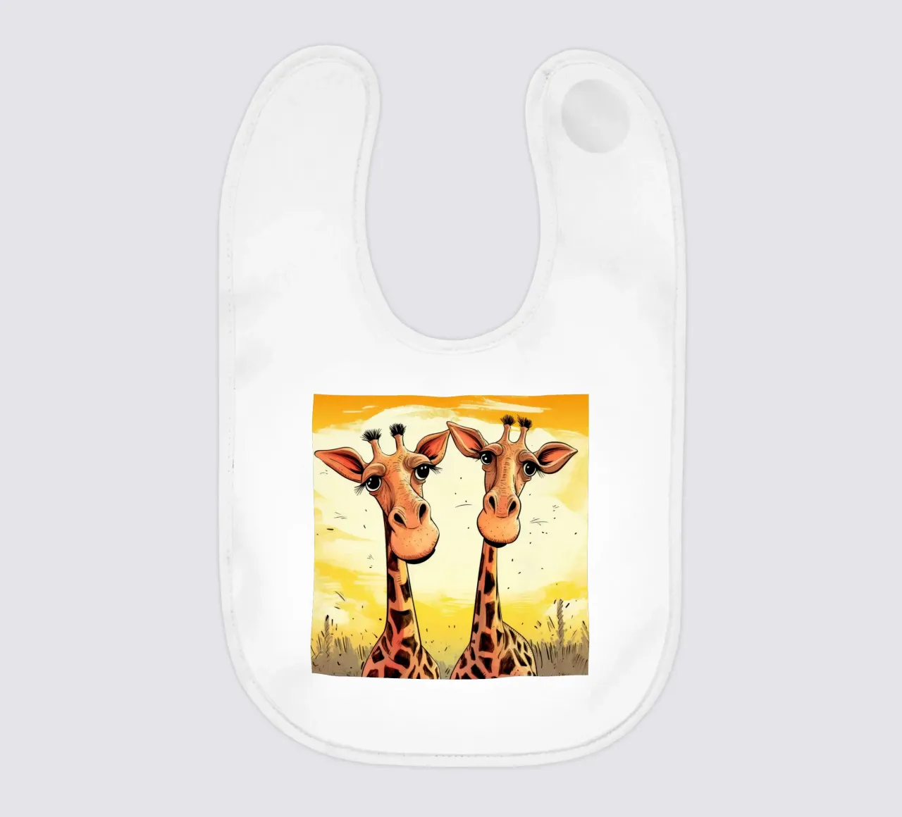 Retro Giraffe Duo bavaglino da Funny Animals